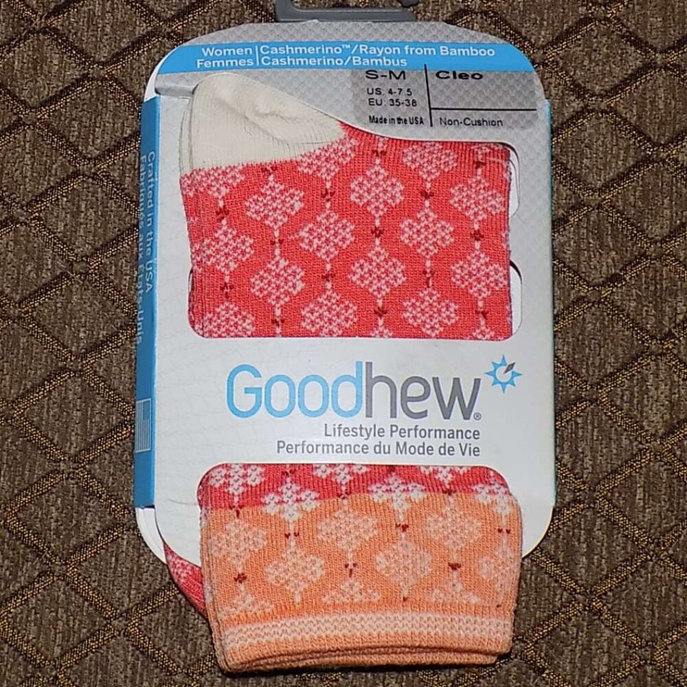 New Goodhew/ Sockwell Cleo cashmerino socks S/M made in USA